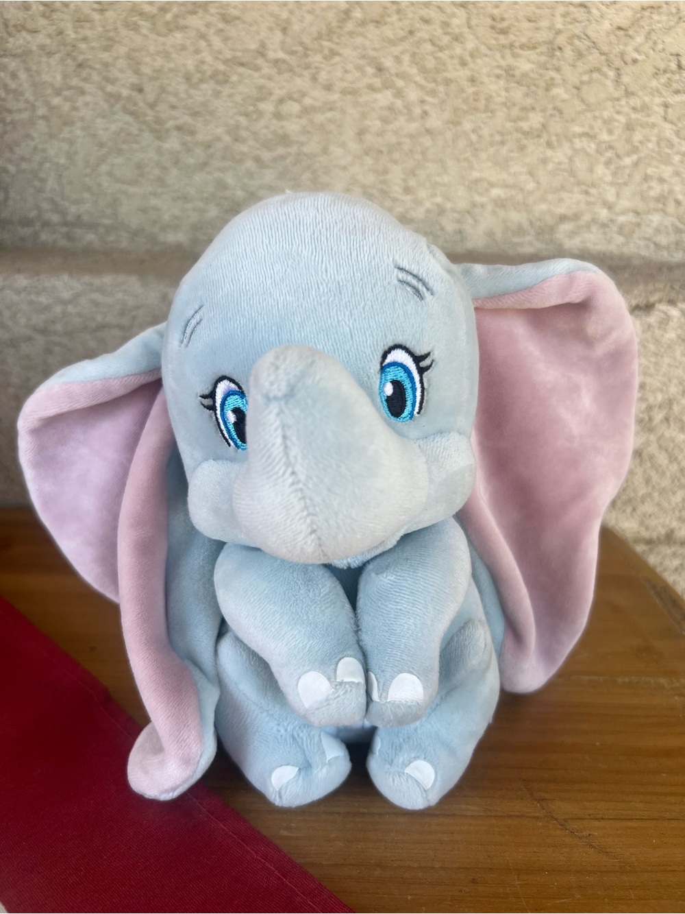 Ty Plush Elephant - Light Gray with Pink Ears